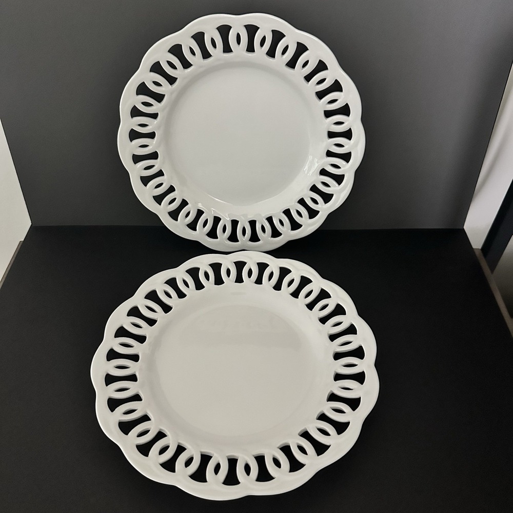 La Porcellana Bianca "Firenze" pierced plate Williams-Sonoma 8inch 20cm
